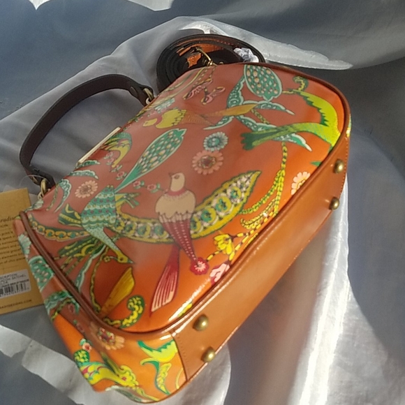 Patricia Nash gracchi satchel w xbody strap - Picture 4 of 5